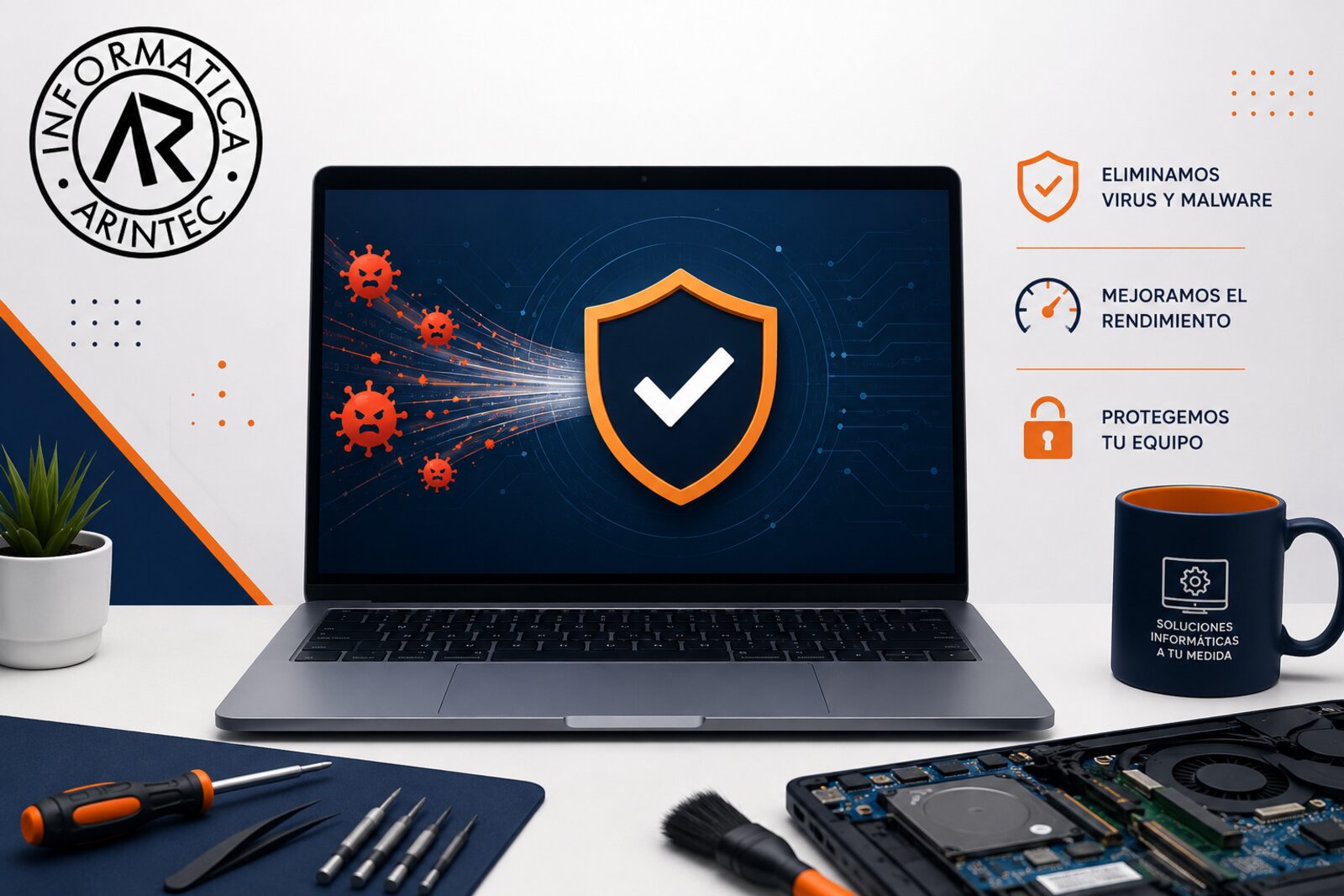 Eliminación de virus y protección de equipos, Arintec Informática